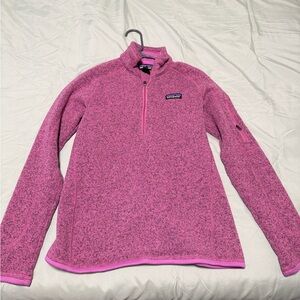 Patagonia Women's  Pink 3/4 zip Sweater